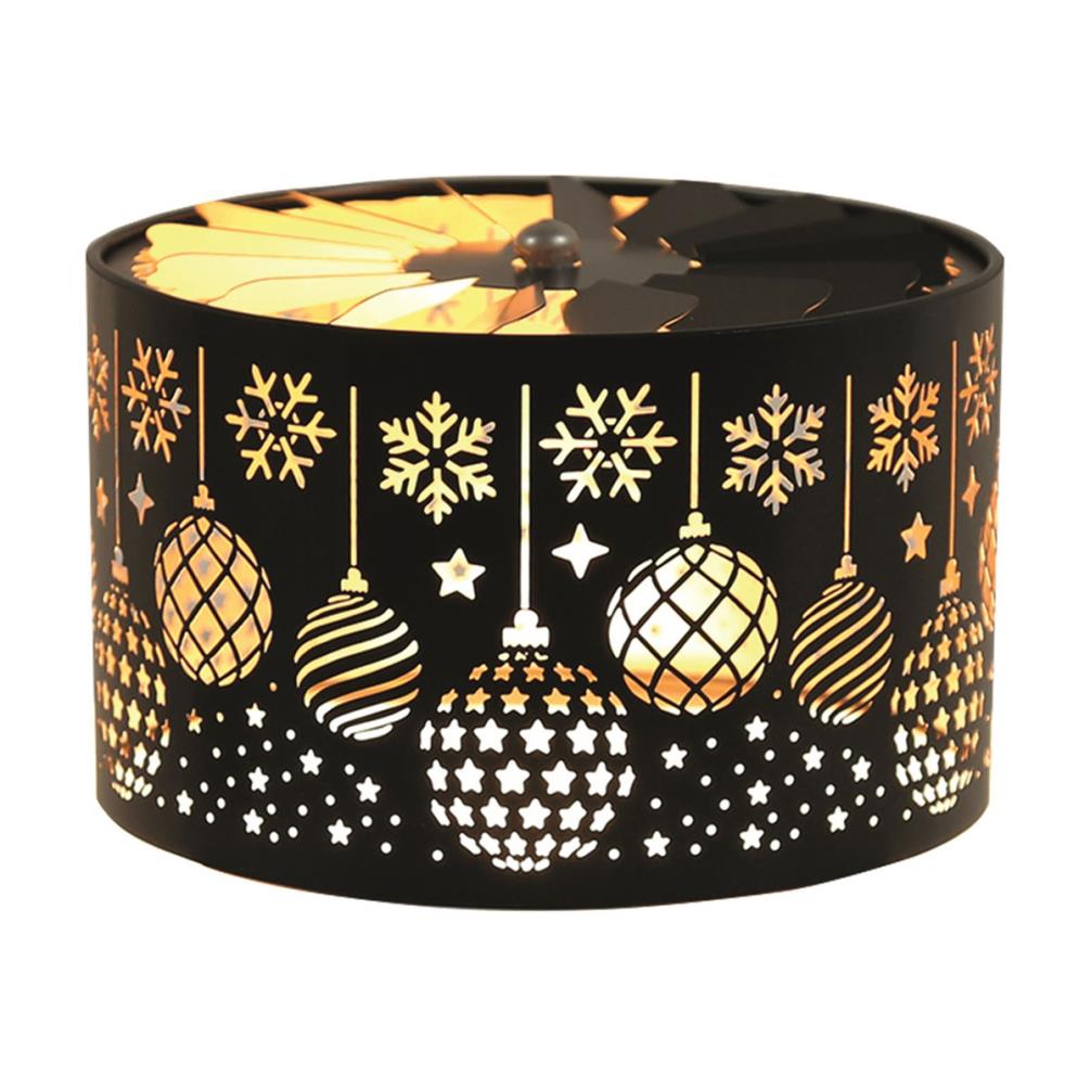 Aroma Silhouette Black & Gold Baubles Carousel Shade £11.69
